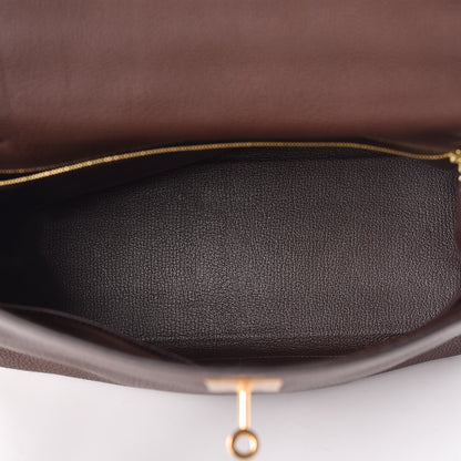 Hermes Togo Kelly Retourne 32 Chocolate 6 of 13