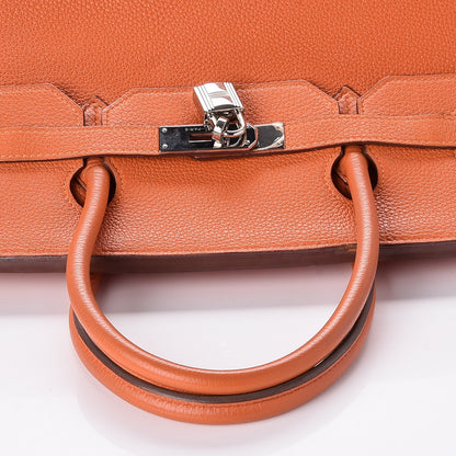 Hermes Taurillon Clemence Birkin 40 Orange 28 of 35