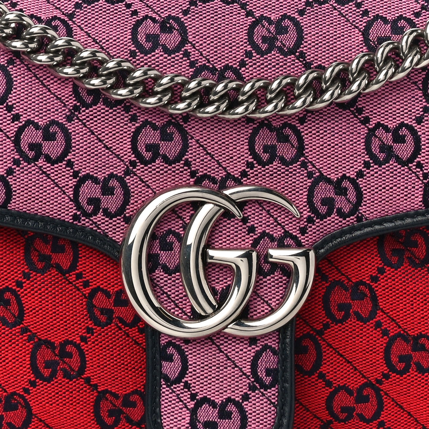 Monogram Multicolor Matelasse Diagonal Small GG Marmont Shoulder Bag Pink Blue Red Yellow Green