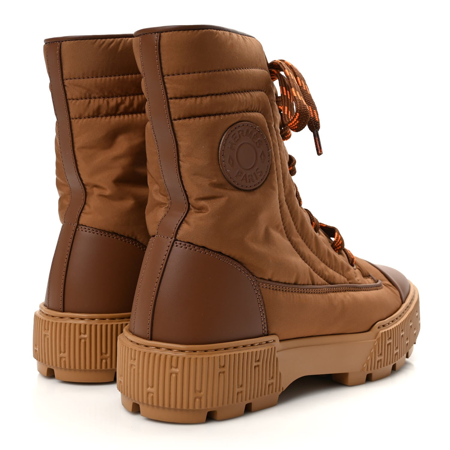 Hermes Calfskin Parachute Fresh Ankle Boots 38 Brun Amourette 4 of 8
