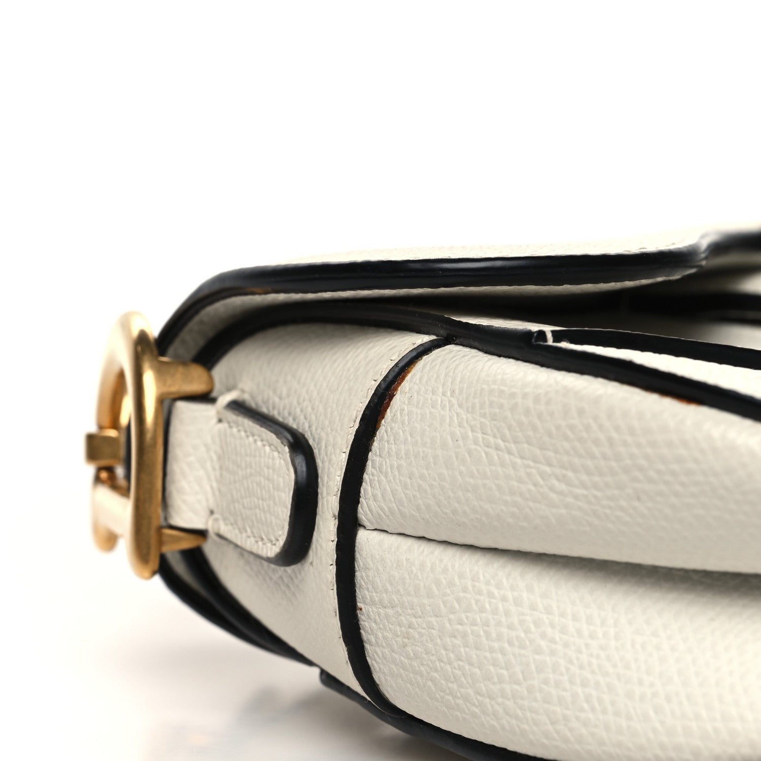 Christian Dior Grained Calfskin Mini Saddle Bag White 9 of 11