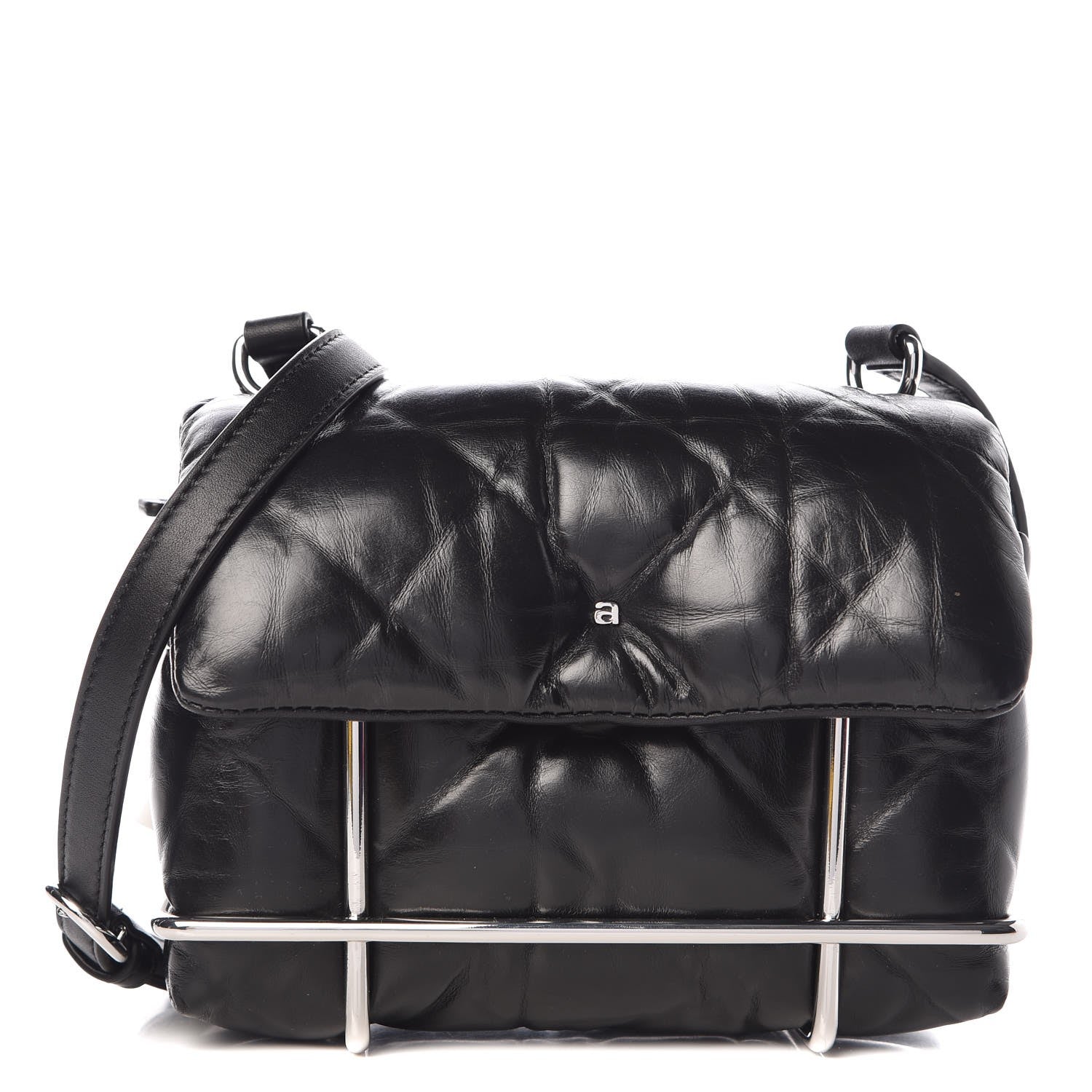 Alexander Wang Calfskin Quilted Halo Crossbody Bag Black 1 of 8