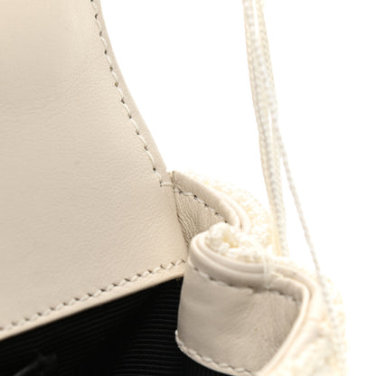 Saint Laurent Calfskin Crochet Baby Monogram Chain Satchel White 11 of 13
