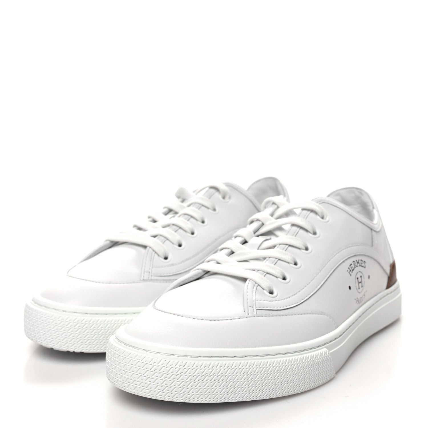 Hermes Calfskin Mens Get Sneakers 41 White 3 of 9