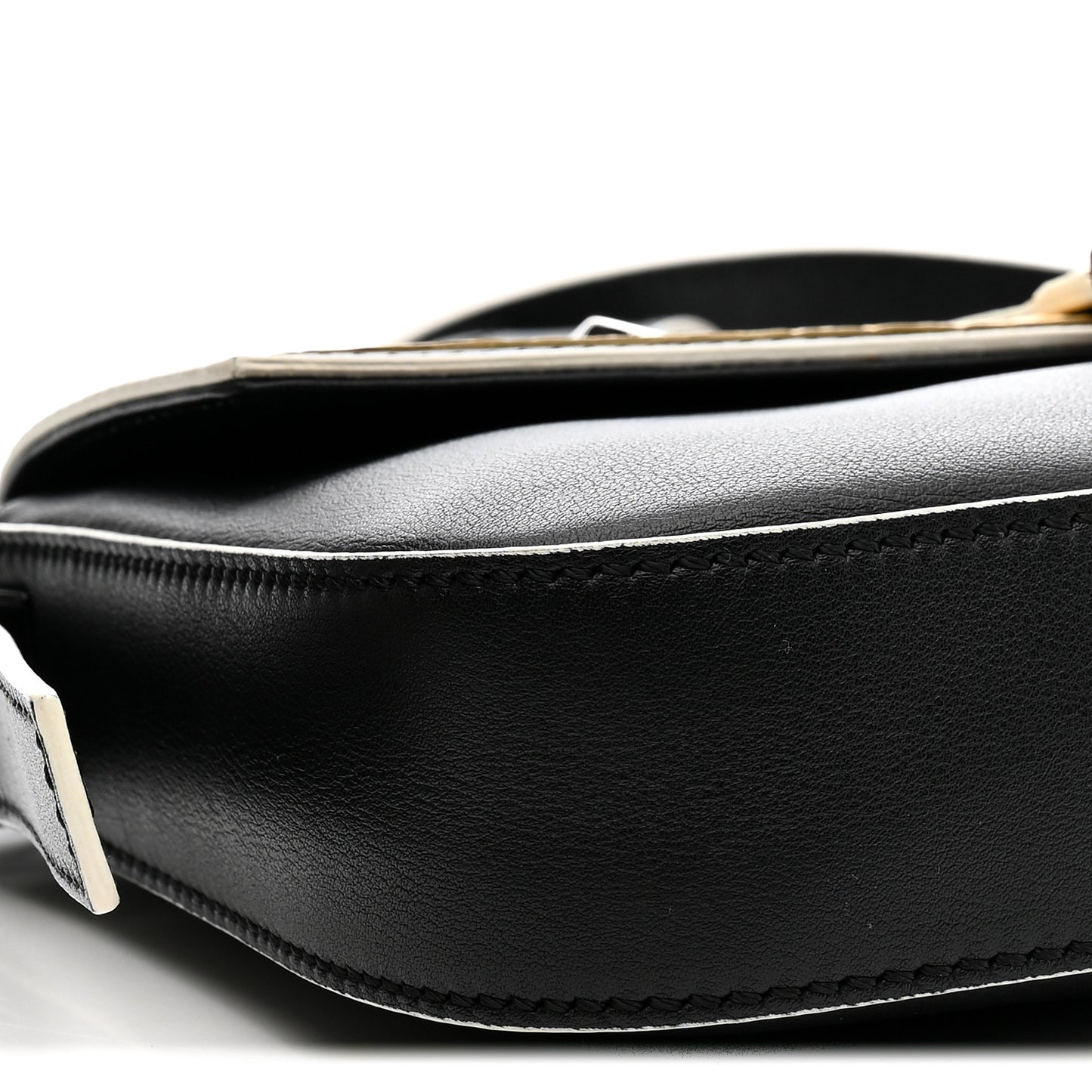 Vitello Dolce Elite Monster Eyes Bi-Color Baguette Black Yellow
