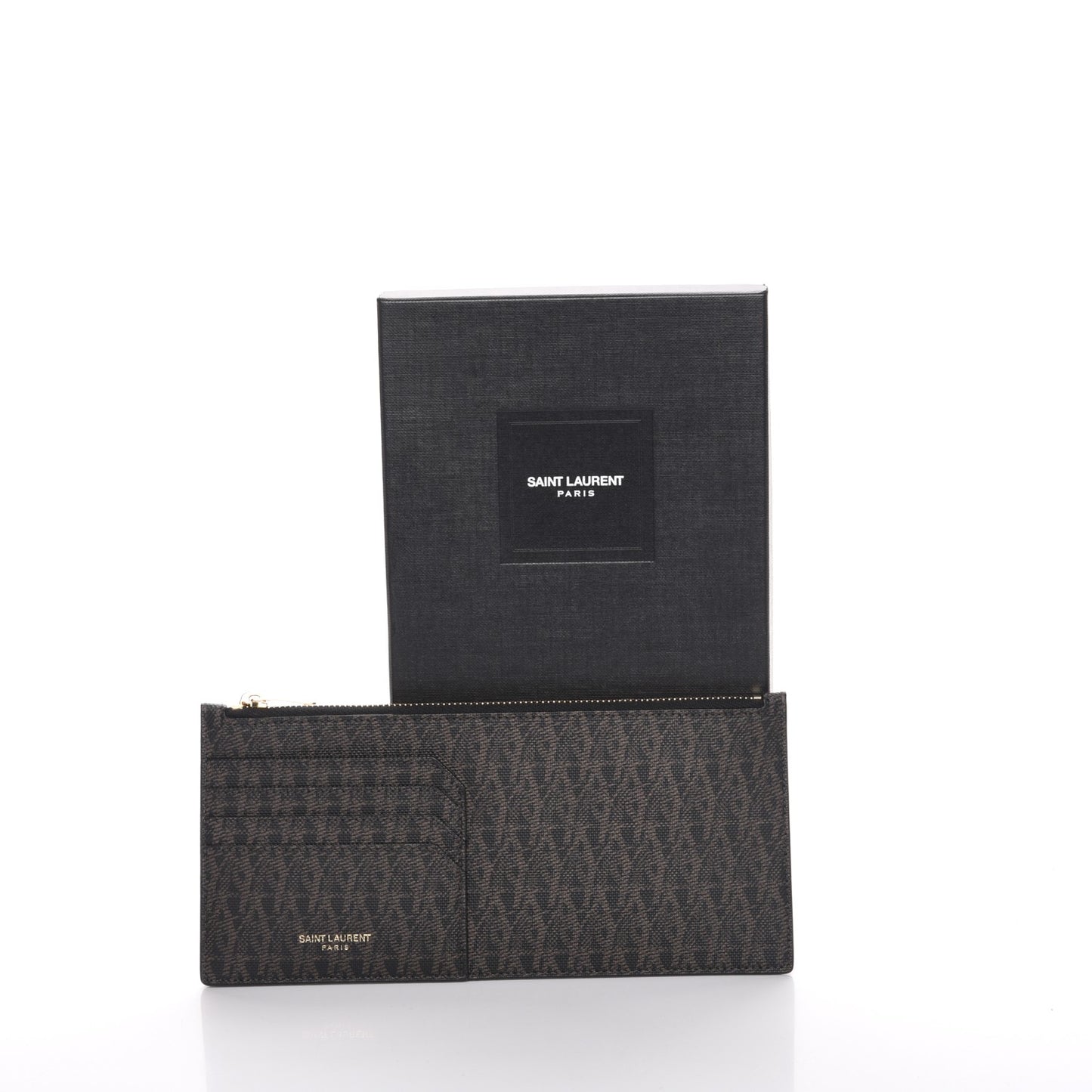 Classic Toile Monogram 4 Fragments Zip Pouch Black