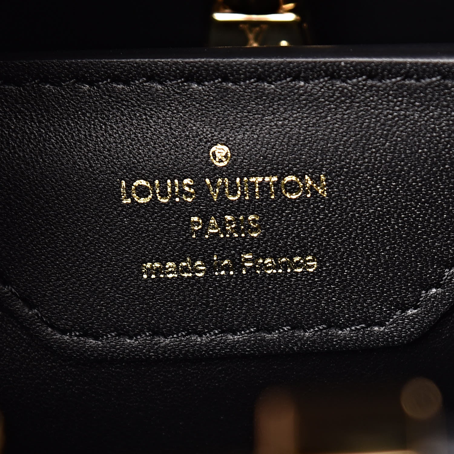 Louis Vuitton Lambskin Quilted Flower Capucines PM Black 7 of 10