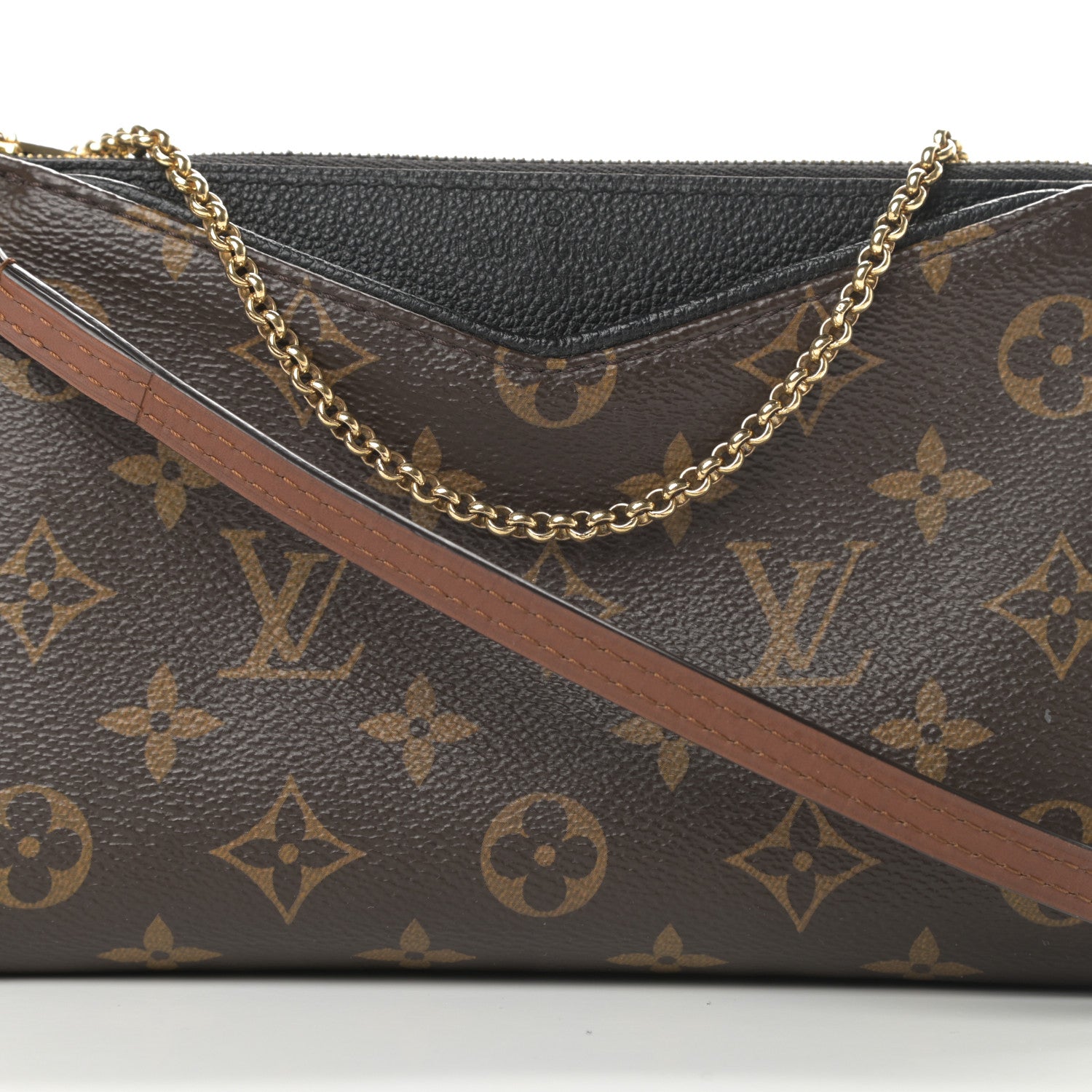 Louis Vuitton Monogram Pallas Clutch Black 9 of 11