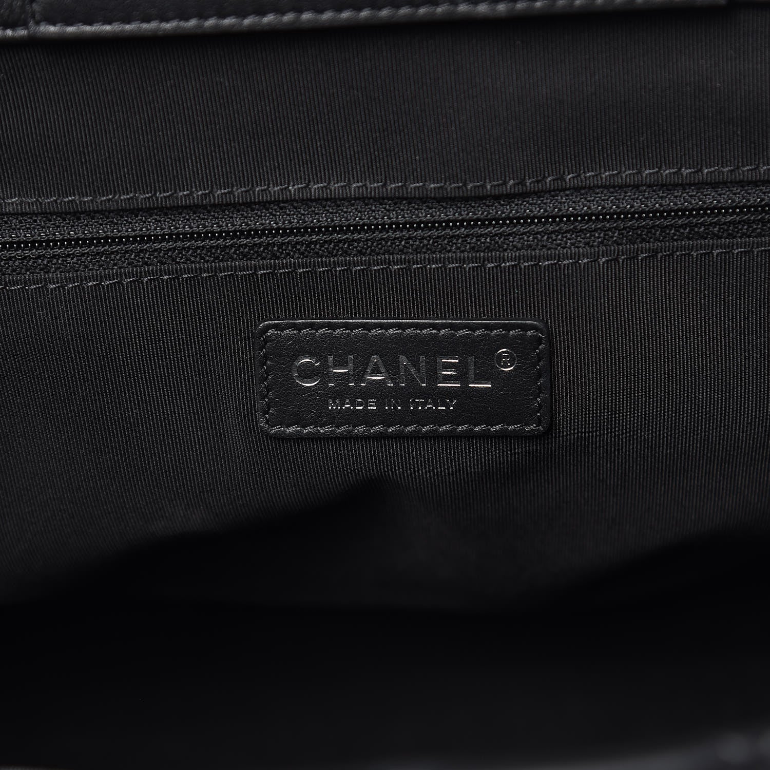 Chanel Calfskin Quilted Large Easy Shopping Tote Black 6 of 14