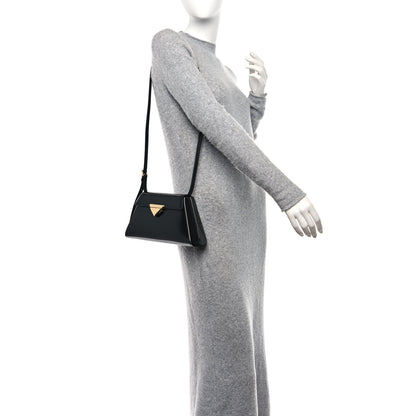 Prada Spazzolato Flap Shoulder Bag Black 2 of 8