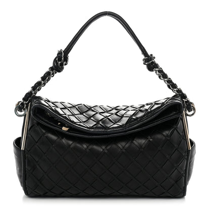 Chanel Lambskin Woven Medium Ultimate Soft Sombrero Hobo Black 1 of 8