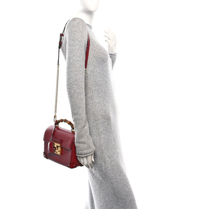 Gucci Azalea Calfskin Small Padlock Bamboo Shoulder Bag Romantic Cerise 2 of 11