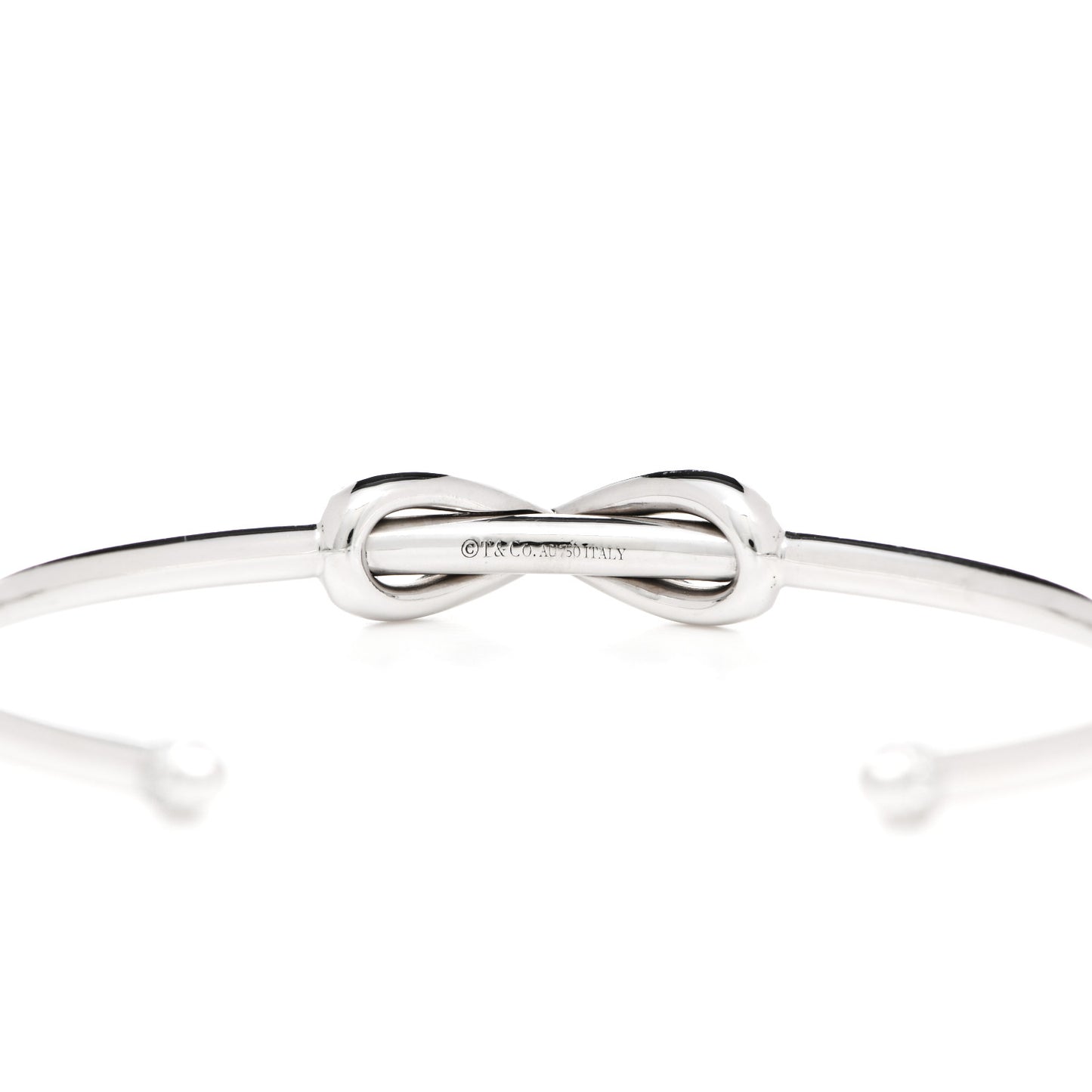 18K White Gold Diamond Infinity Cuff Bracelet