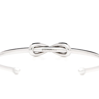 Tiffany 18K White Gold Diamond Infinity Cuff Bracelet 3 of 4