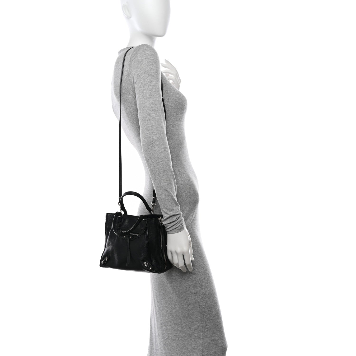 Balenciaga Calfskin Papier Mini A4 Zip Around Tote Black 2 of 15
