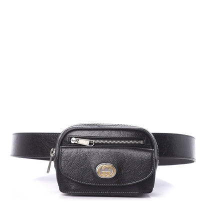 Gucci Fluffy Calfskin Mini Morpheus Belt Bag 90 36 Black 1 of 10