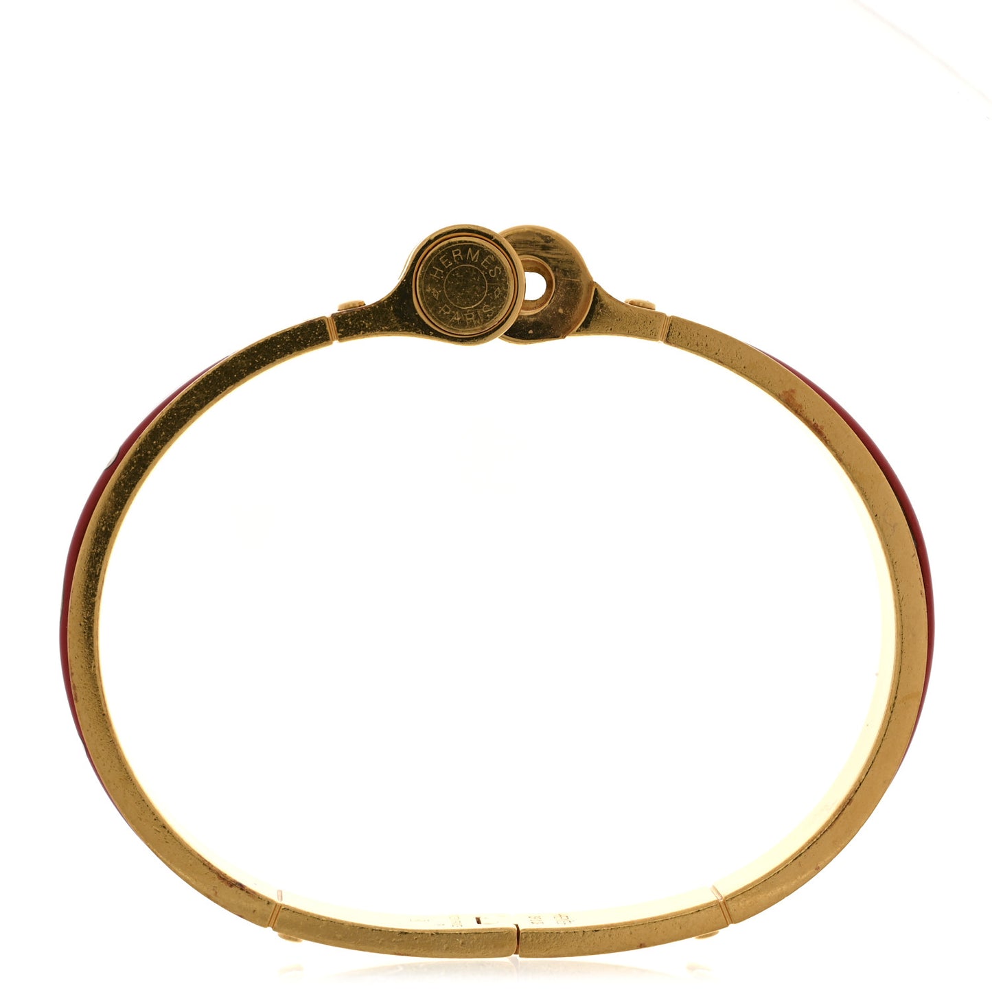 Enamel Printed Narrow Colliers De Chiens Hinged Bracelet M La Vie En Rouge