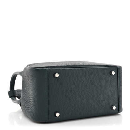 Hermes Taurillon Clemence Mini Lindy 20 Vert Cypress 4 of 14