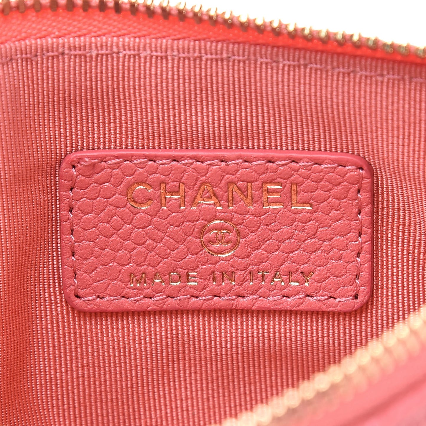 Caviar Quilted Small Cosmetic Case Pink
