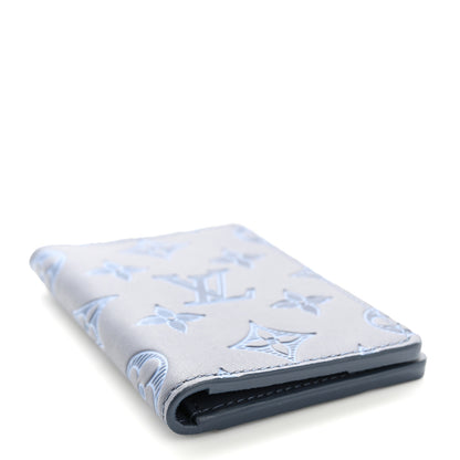 Louis Vuitton Calfskin Monogram Shadow Pocket Organizer Blue 4 of 6