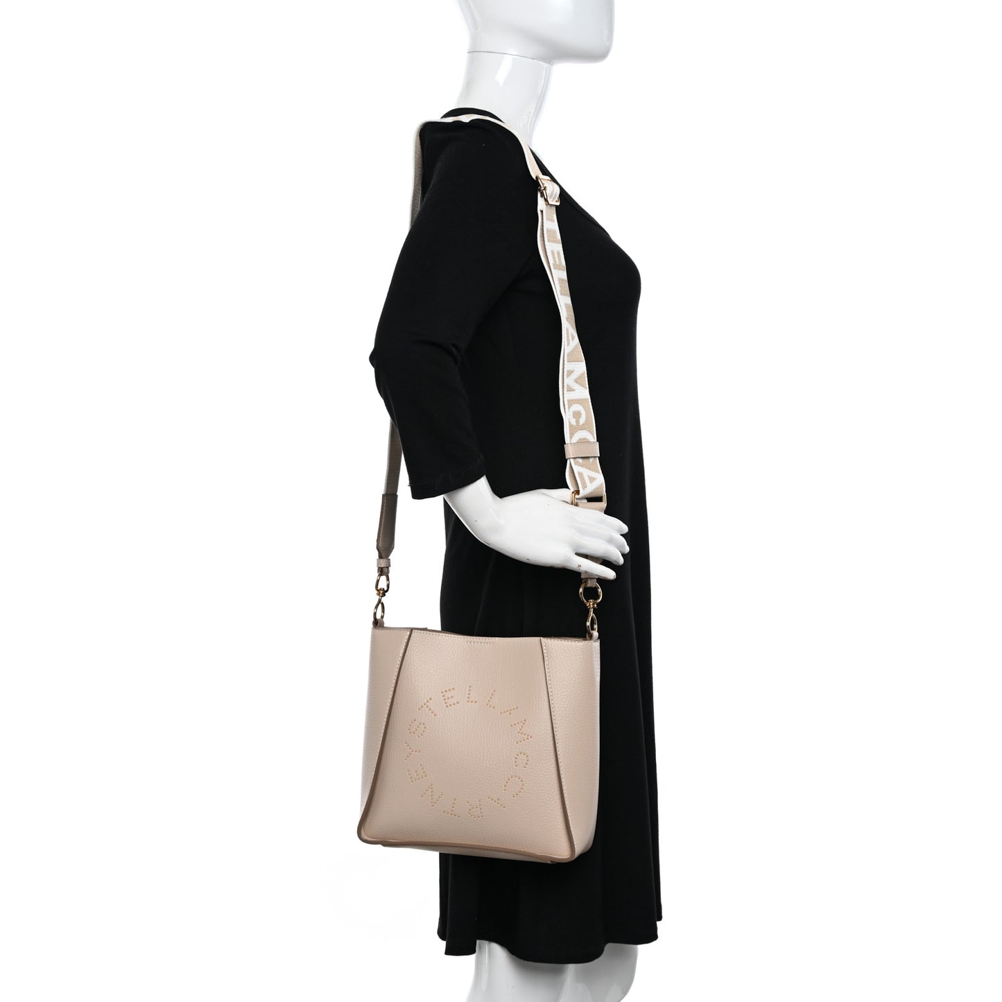 Grainy Alter Mat Studded Logo Mini Crossbody Cream