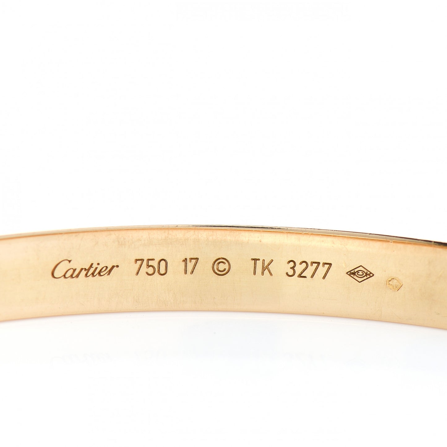 18K Yellow Gold LOVE Bracelet 17