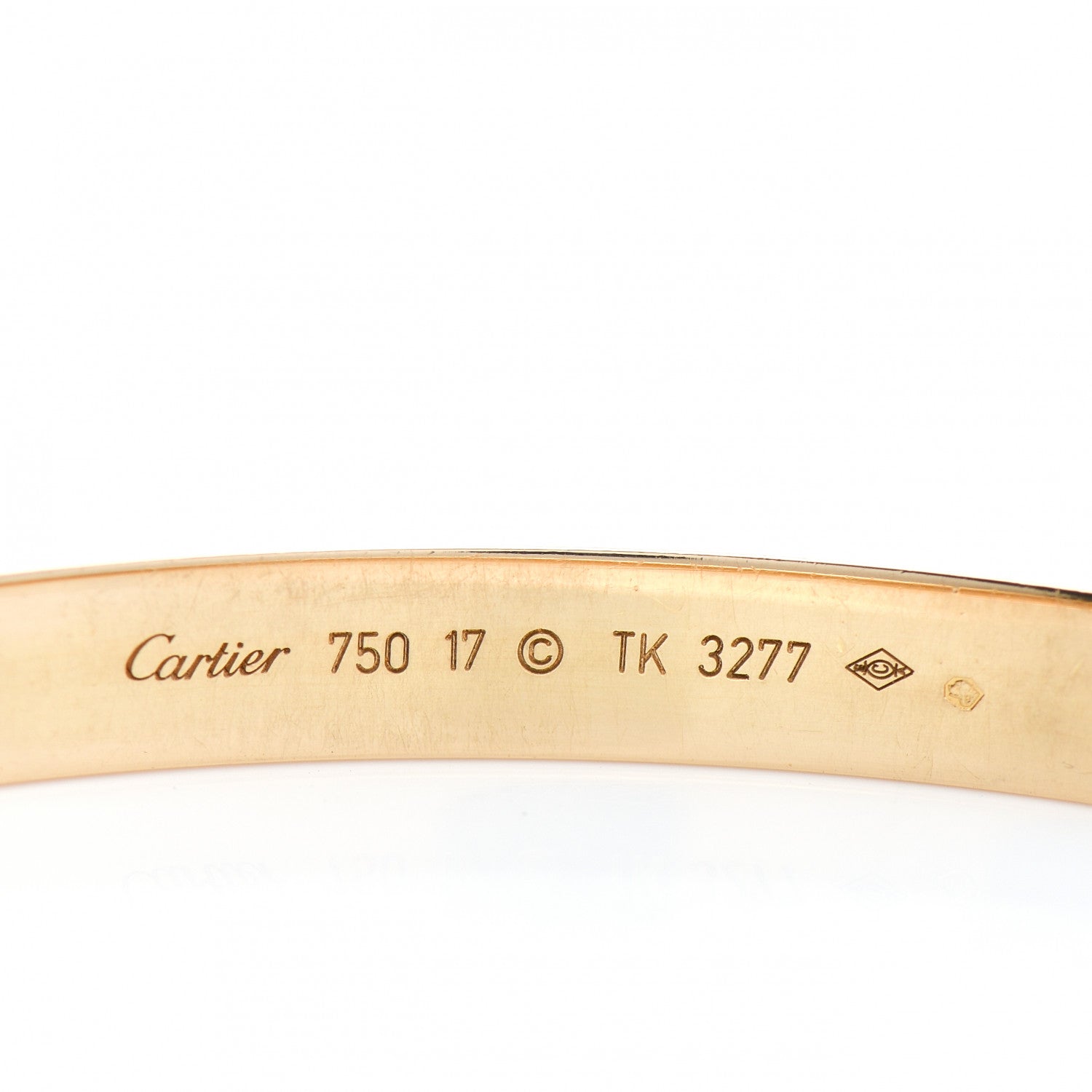 Cartier 18K Yellow Gold LOVE Bracelet 17 4 of 5