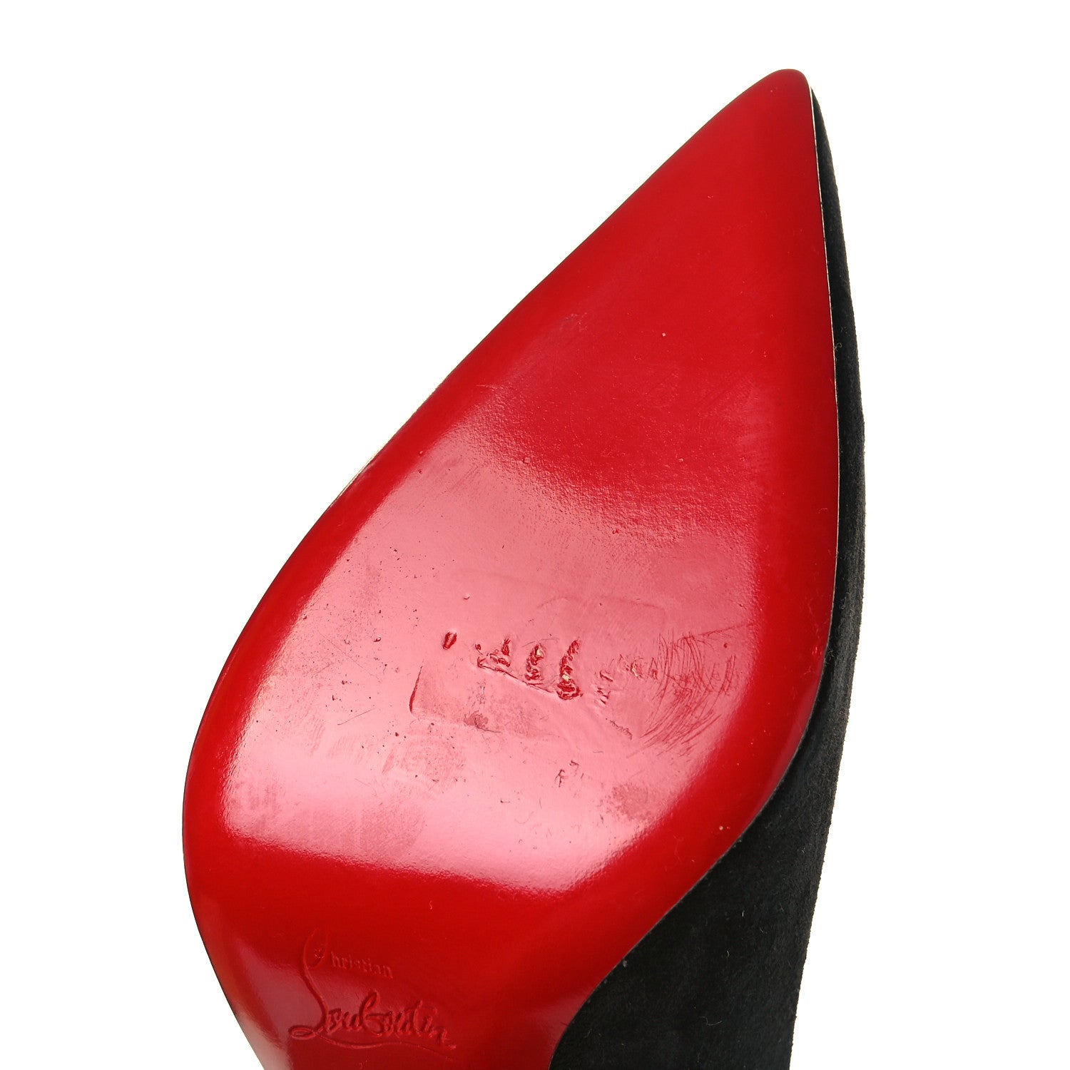 Christian Louboutin Veau Velours Alminette 100 Pumps 37.5 Black 8 of 10