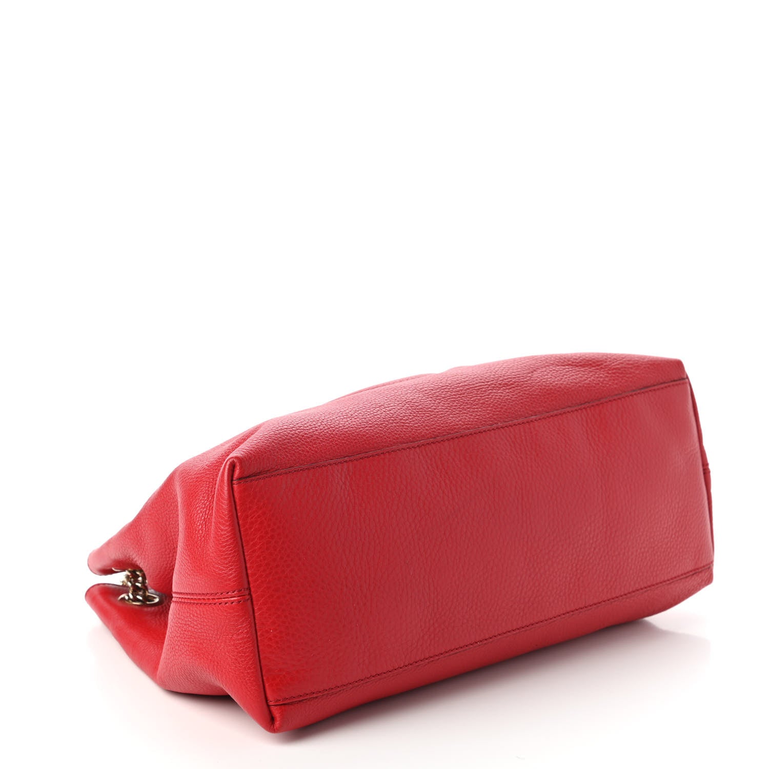 Gucci Pebbled Calfskin Medium Soho Chain Shoulder Bag Tabasco Red 4 of 10