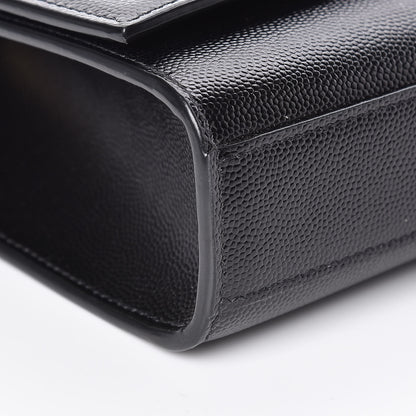Saint Laurent Grain De Poudre Medium Classic Monogram Kate Satchel Black 9 of 10