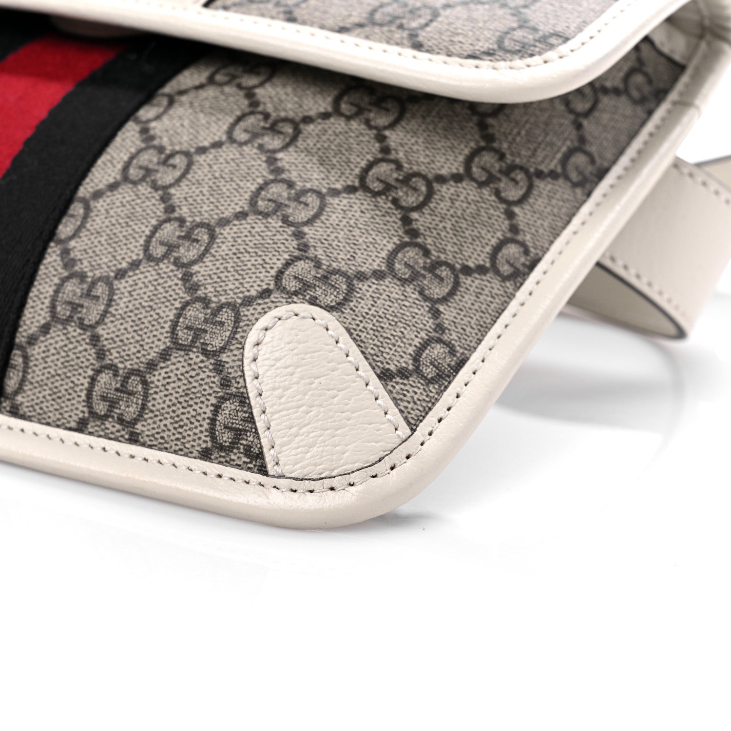 Gucci GG Supreme Monogram Web Small Ophidia Belt Bag 100 40 Brown White 10 of 10