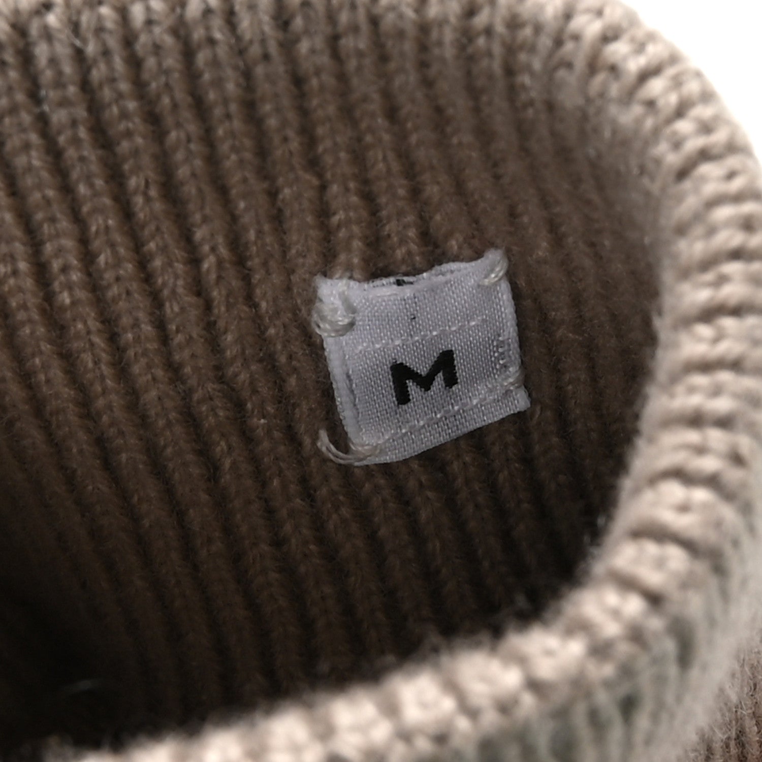 Hermes Cashmere Jacquard d'H Hope Mittens M Etoupe Ecru 1981990