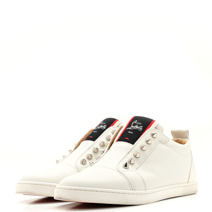 Christian Louboutin Calfskin Womens F.A.V Fique A Vontade Flat Sneakers 38 White 7 of 26