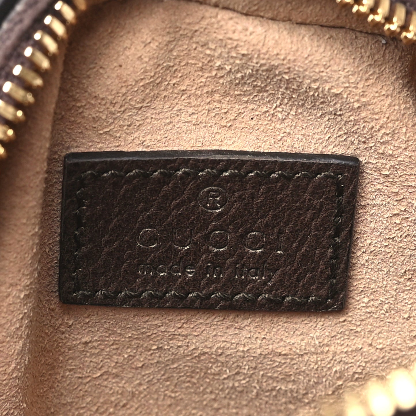 GG Supreme Monogram Web Mini Ophidia Round Shoulder Bag Brown