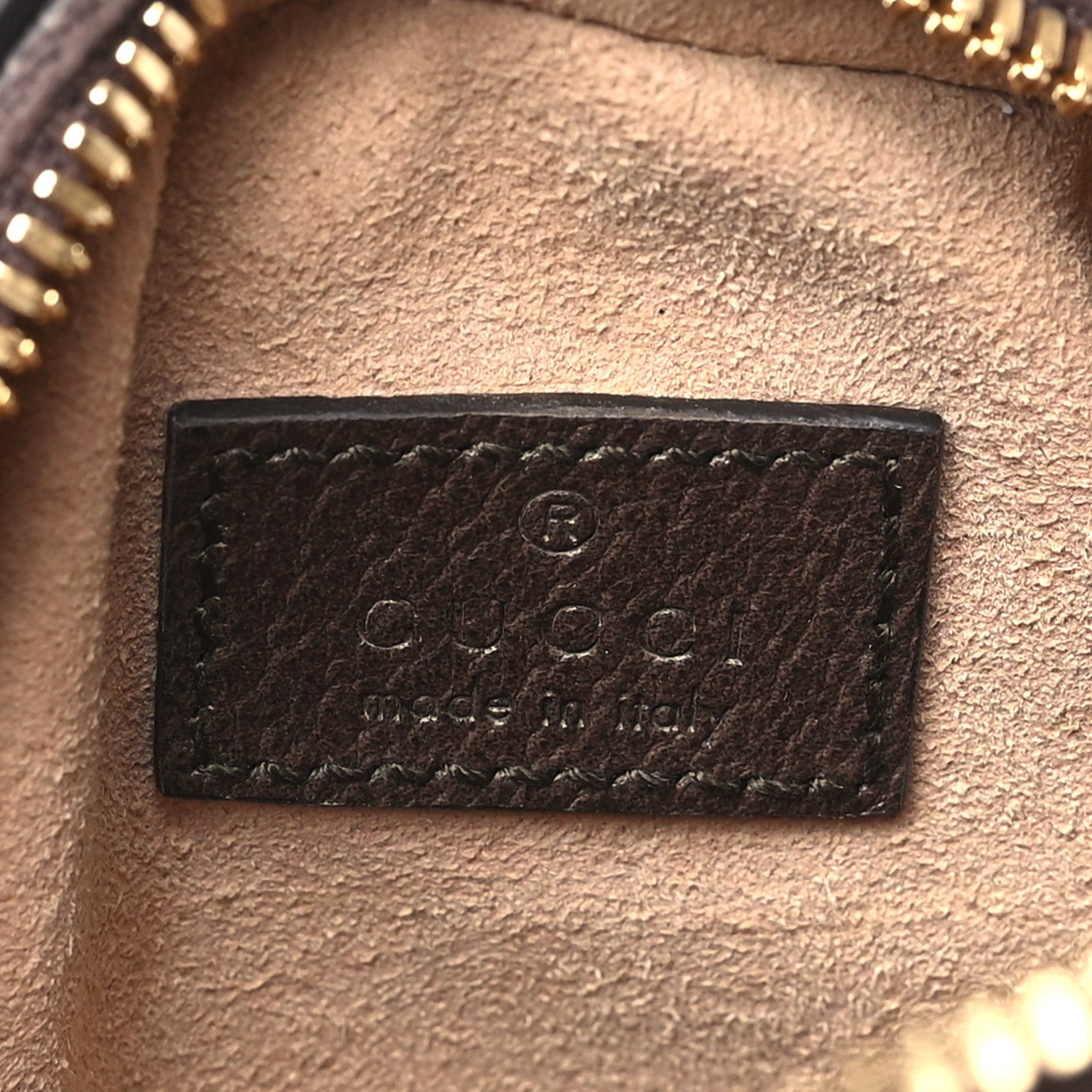 Gucci GG Supreme Monogram Web Mini Ophidia Round Shoulder Bag Brown 6 of 10