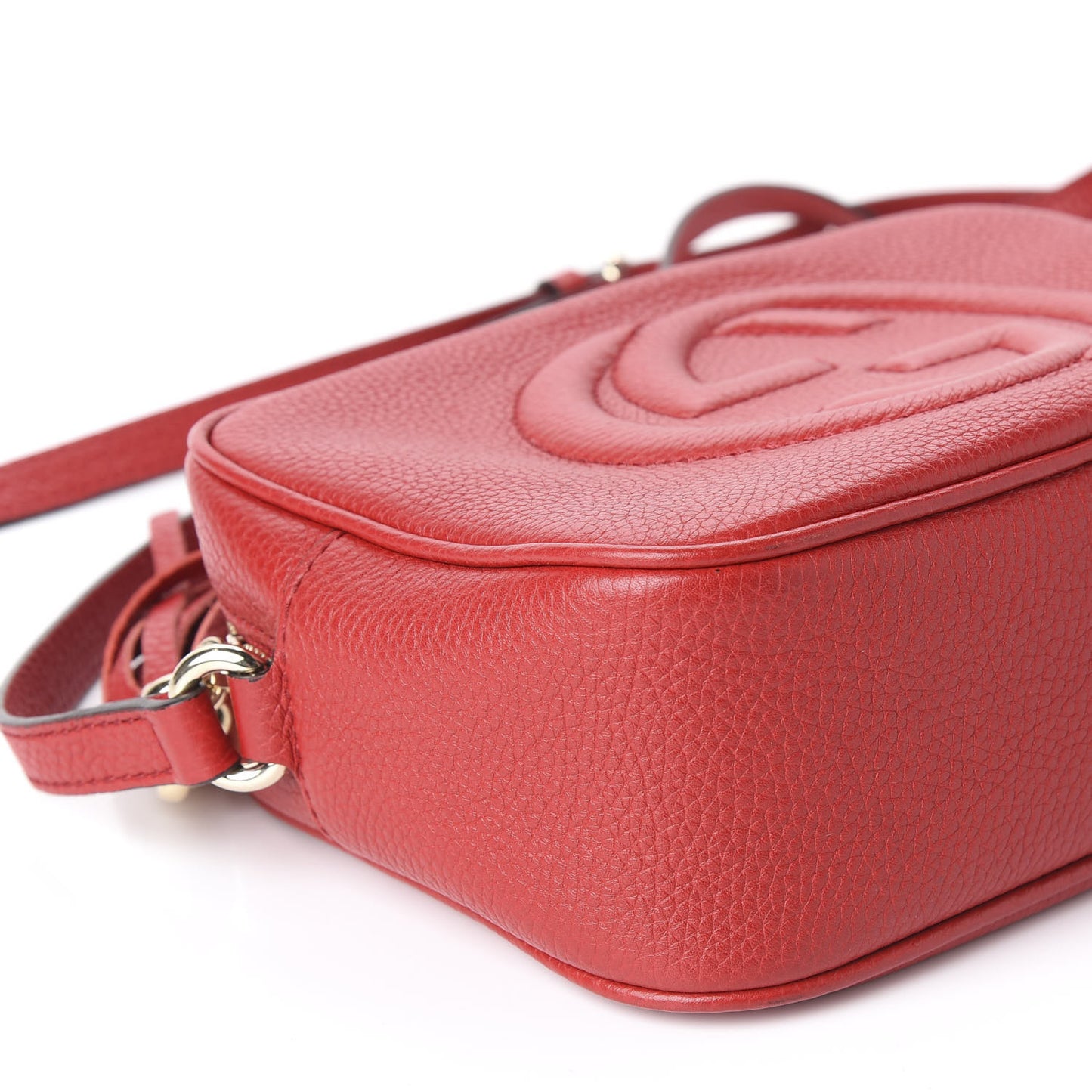 Pebbled Calfskin Small Soho Disco Bag Tabasco Red