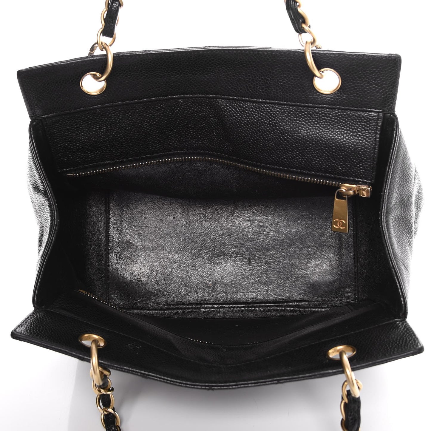Caviar Quilted Petit Timeless Tote PTT Black