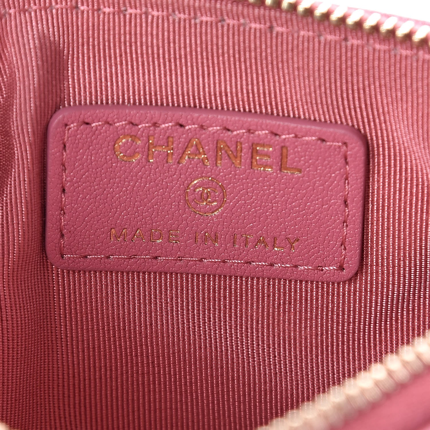 Chanel Sheepskin Quilted Small Vintage Mademoiselle Cosmetic Case Dark Pink 6 of 7