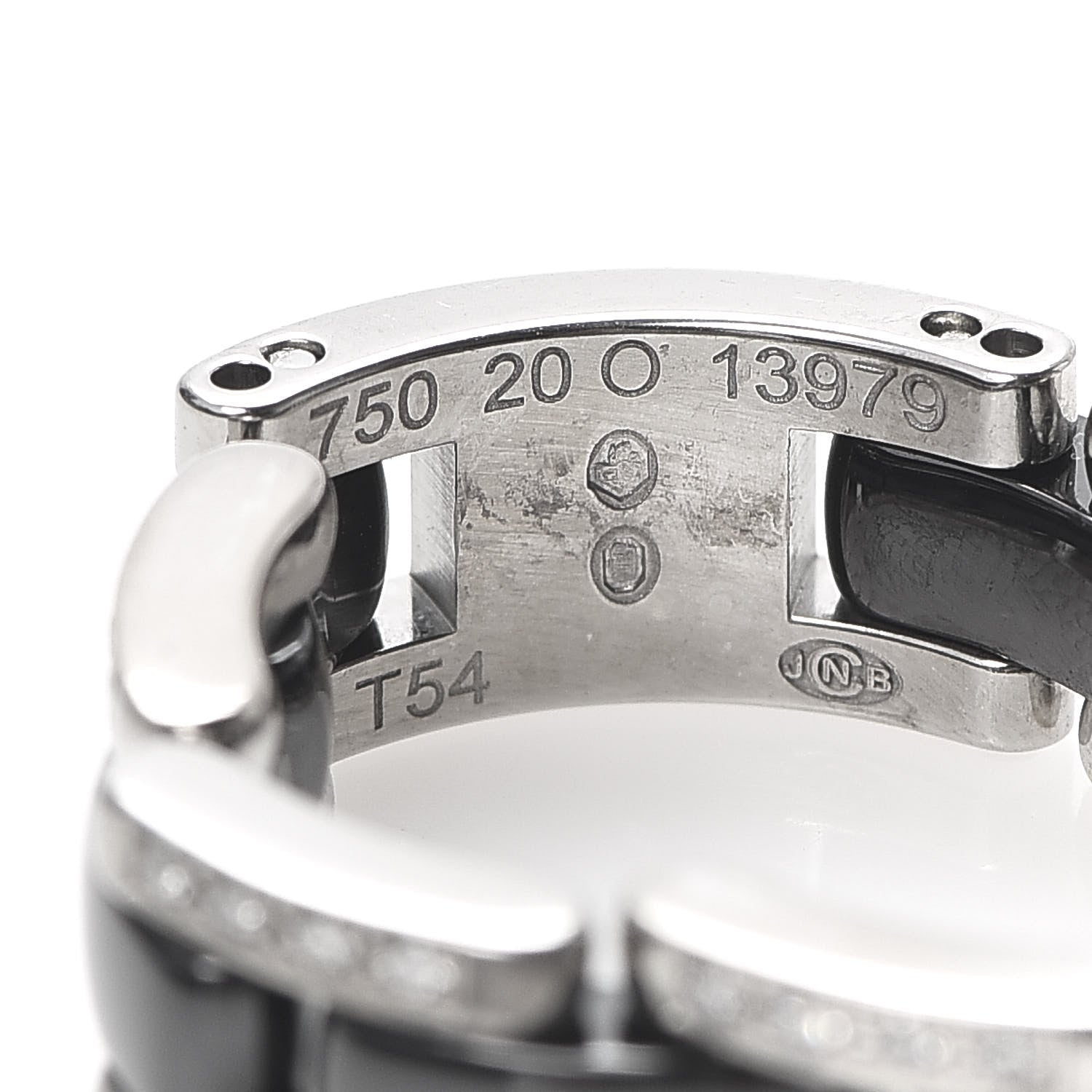 Chanel 18K White Gold Ceramic Diamond Medium Ultra Ring Black 54 7 4 of 4