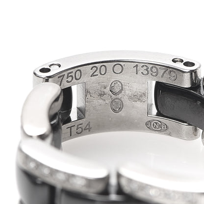 Chanel 18K White Gold Ceramic Diamond Medium Ultra Ring Black 54 7 4 of 4