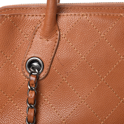 Chanel Grained Vegetal Calfskin Small Urban Shopping Tote Camel 17 of 21