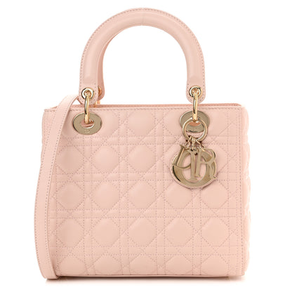 Christian Dior Lambskin Cannage Medium Lady Dior Light Pink 1 of 10