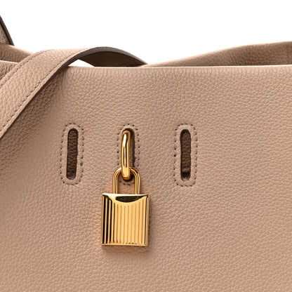 Tom Ford Grained Calfskin Small Padlock Top Handle Beige 7 of 12