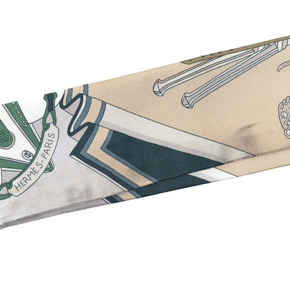 Hermes Silk Cliquetis Twilly Ciel White Menthol 5 of 5