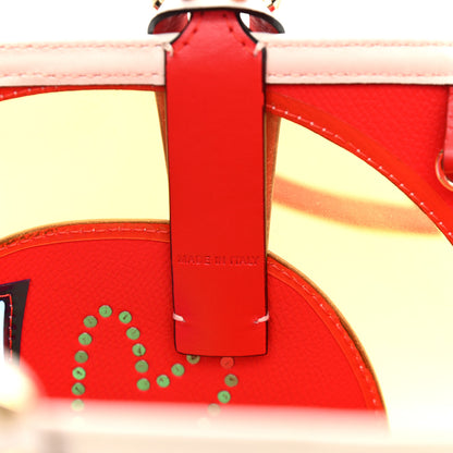 Christian Louboutin Calfskin PVC Love Spikes East West Cabata Tote Latte Multicolor 7 of 13
