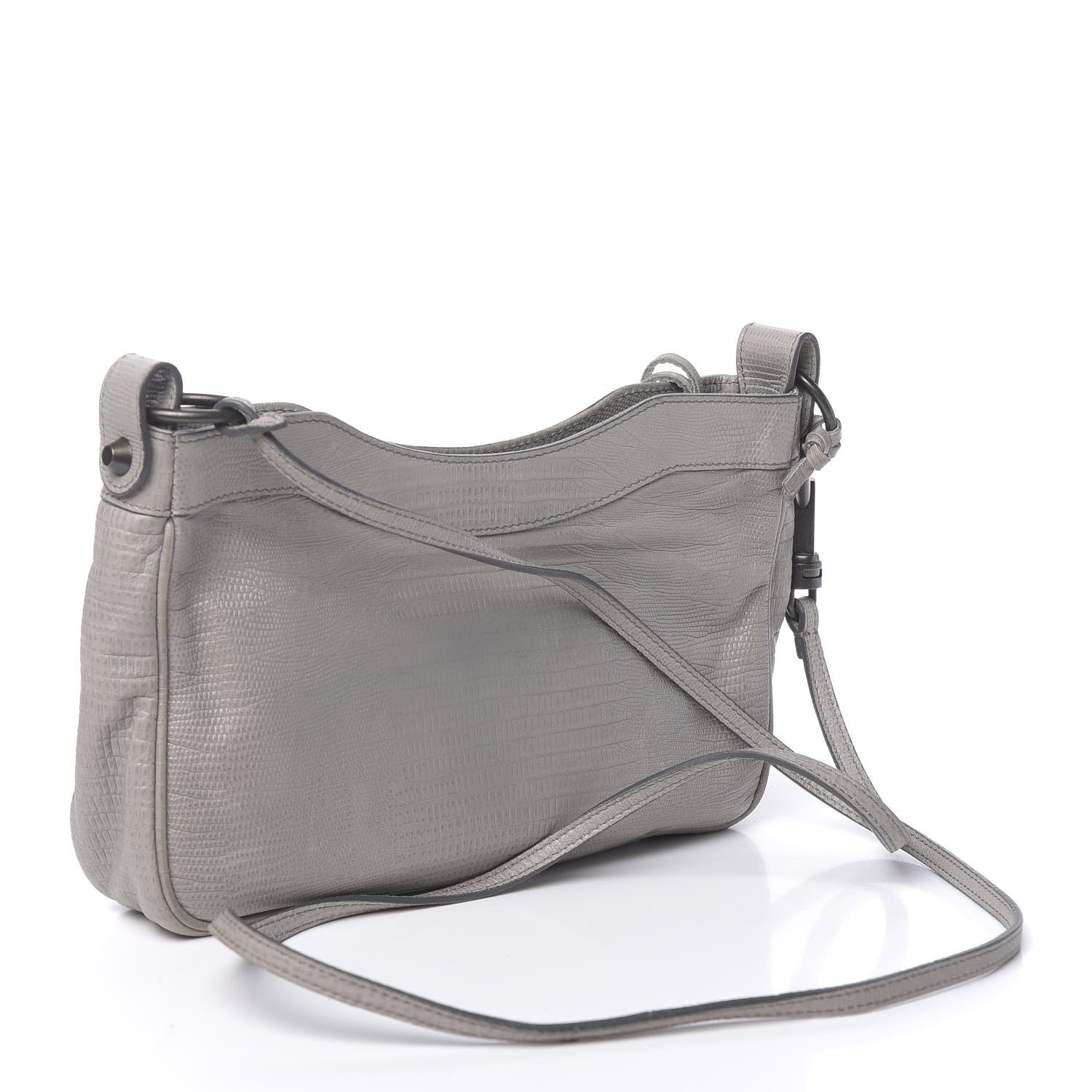 Balenciaga Agneau Lizard Embossed Classic Hardware Hip Gris Clair 3 of 10