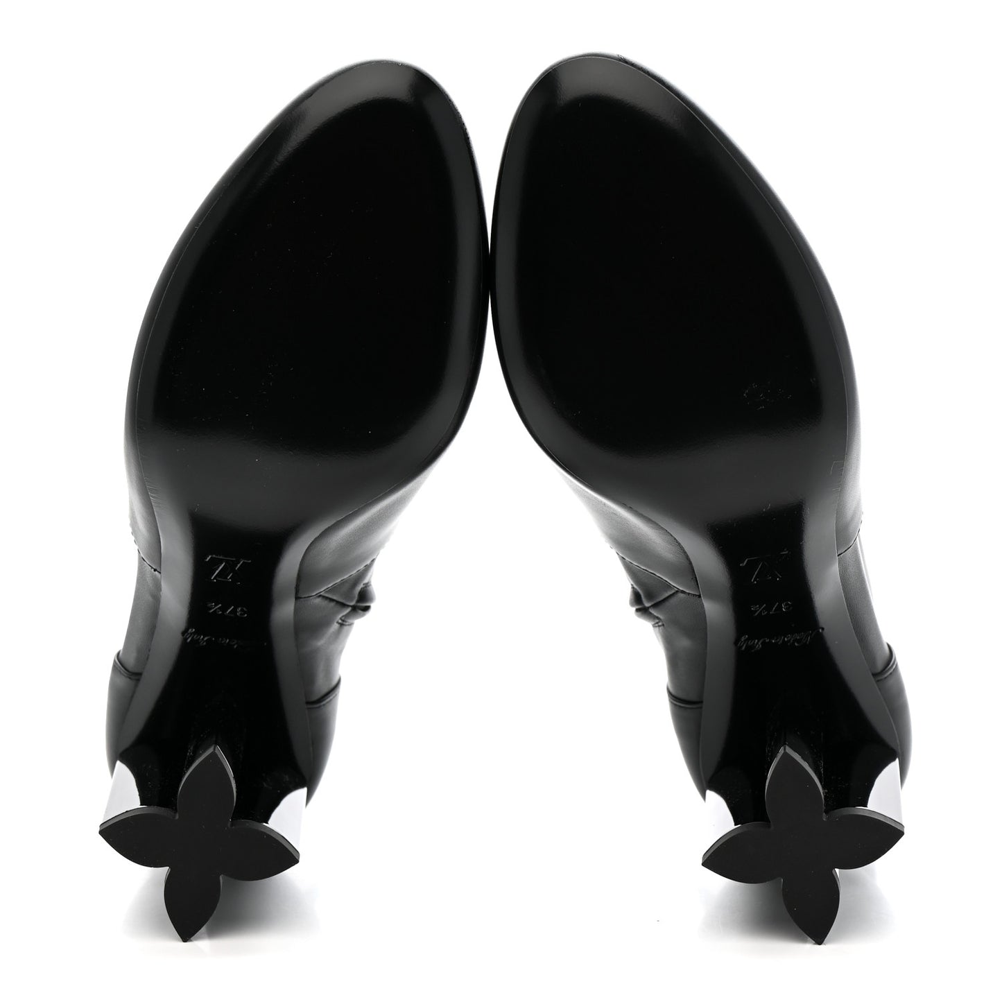 Calfskin Uniformes Silhouette Ankle Boots 37.5 Black