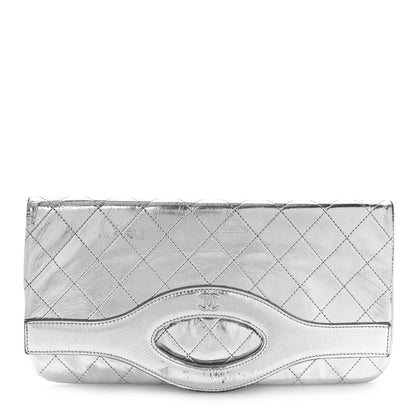 Chanel Metallic Crumpled Calfskin Small 31 Pouch Silver 1 of 10