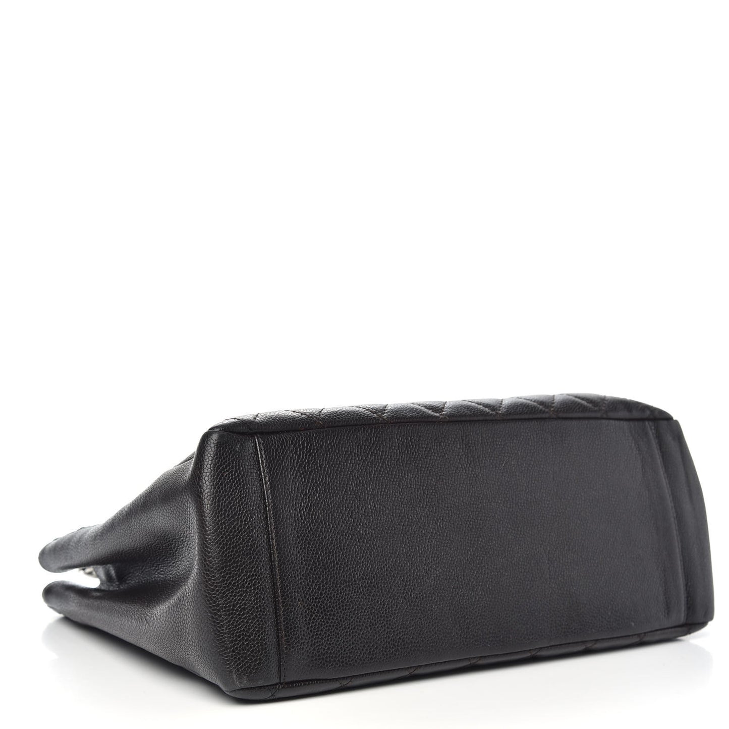 Caviar Quilted Grand Shopping Tote GST Dark Brown