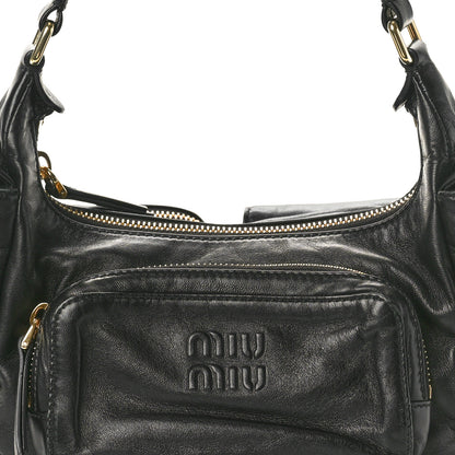 Miu Miu Nappa Multi Pocket Hobo Black 7 of 9